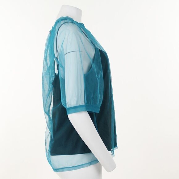 DKNY Women's Tulle Puff Sleeve Top - Picture 5 of 5